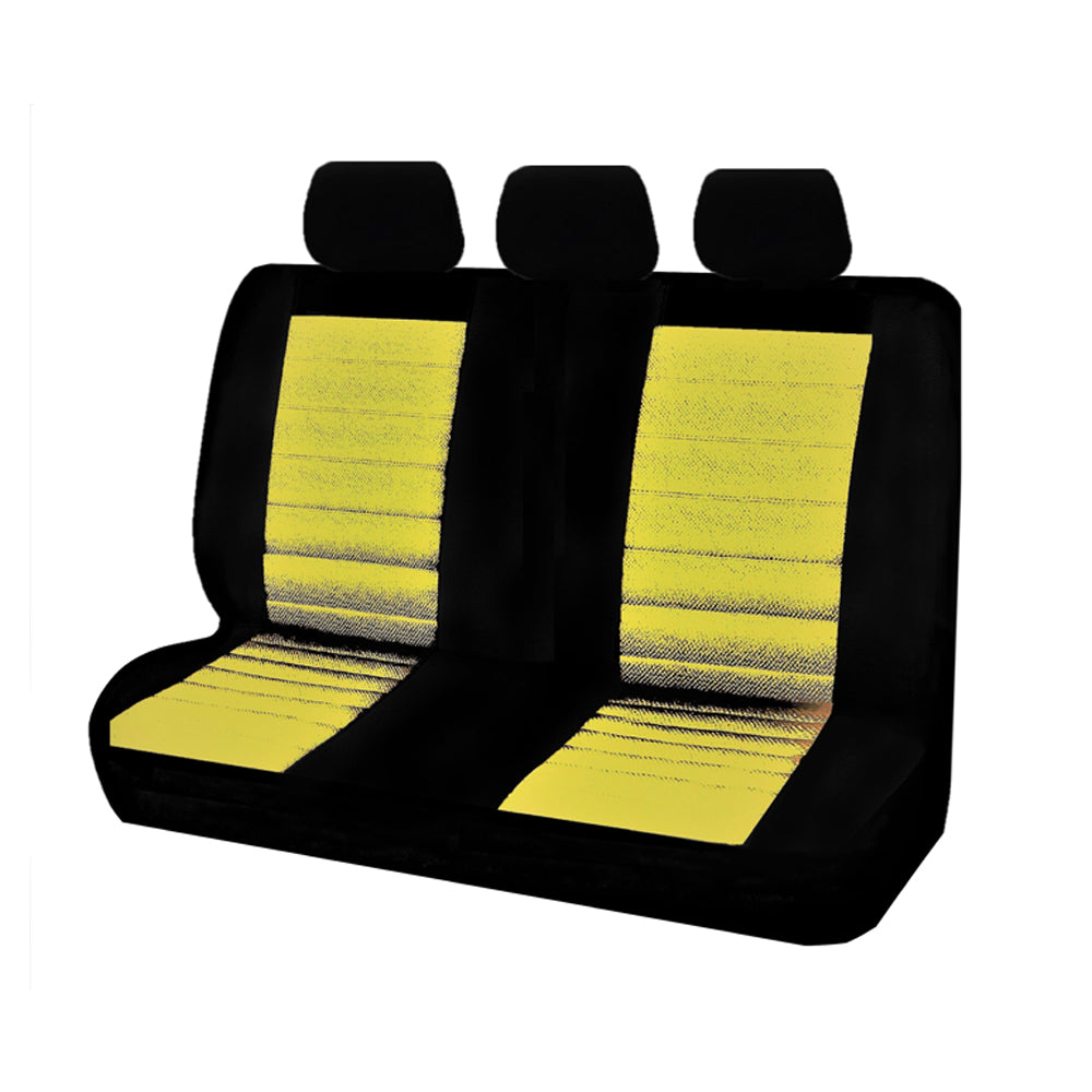 Ice Mesh Split-Fold Rear Seat Covers - Yellow