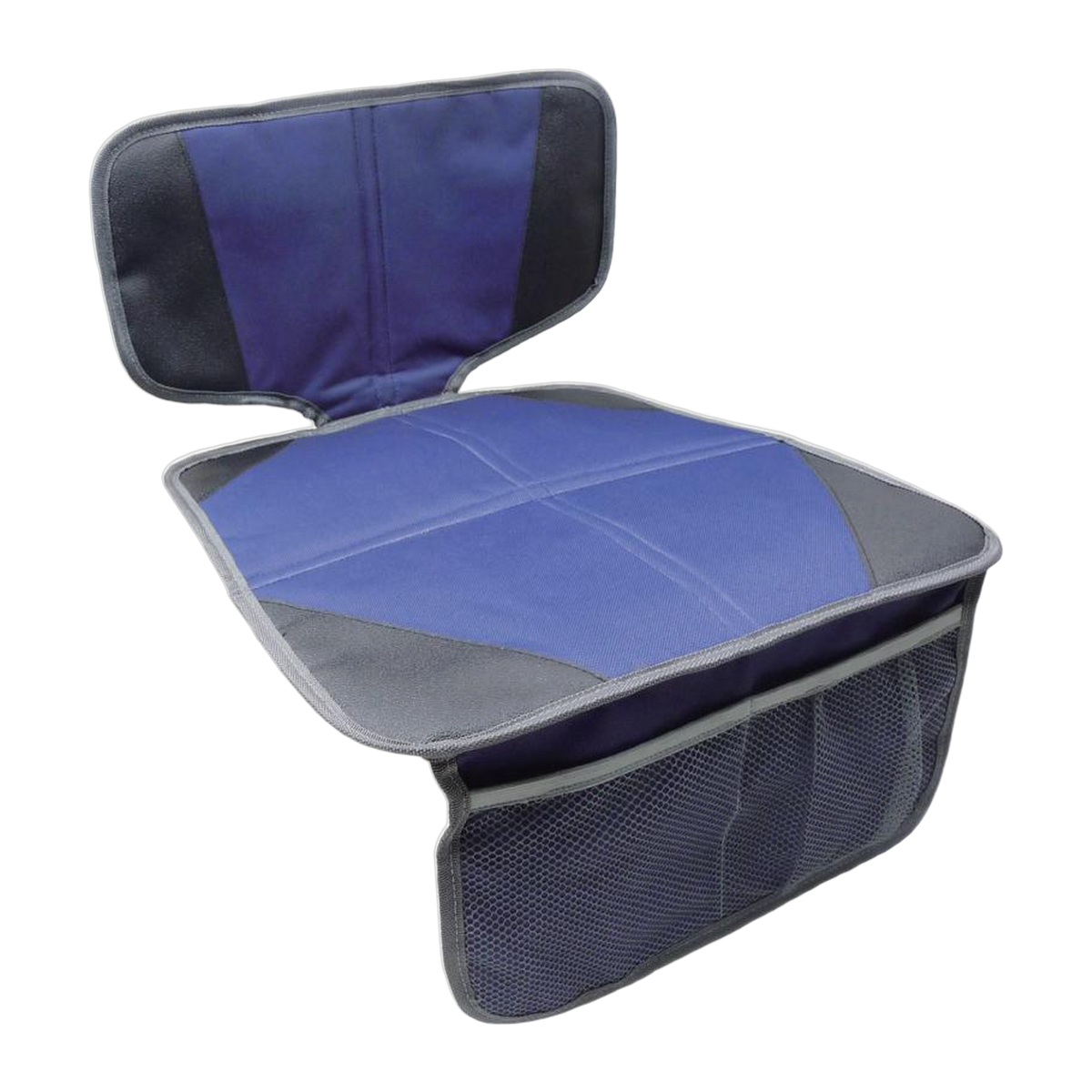 Child Car Seat Protector Mat - Blue & Gray