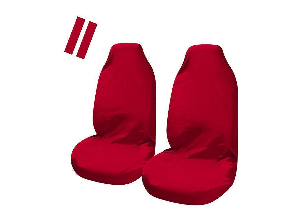 Pulse Throwover Seat Covers + Bonus Seat Belt Pads - Red