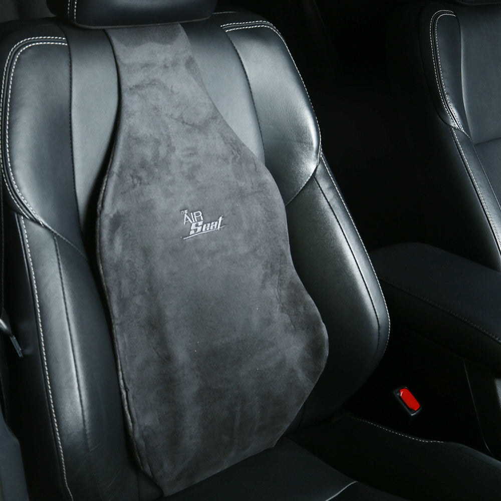 Universal Air Filled Multi Purpose Lumbar Back Support | Suede Grey