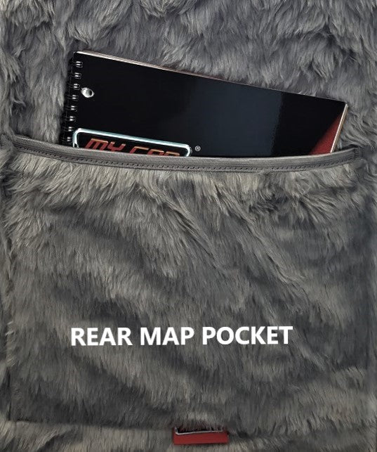 Universal Finesse Faux Fur Seat Covers - Universal Size - Grey