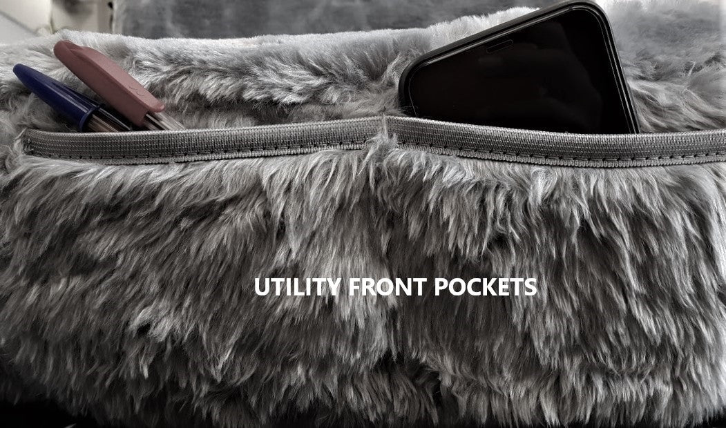 Universal Finesse Faux Fur Seat Covers - Universal Size - Grey