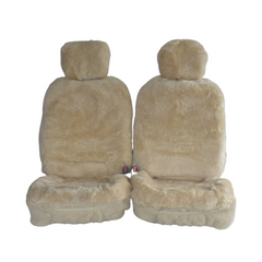 Downunder Plus Sheepskin Front Seat Covers (16-18mm Pile) - Ivory