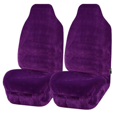 Finesse Faux Fur Front Seat Covers (High-Back) - Purple