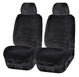 Finesse Faux Fur Front Seat Covers - Charcoal