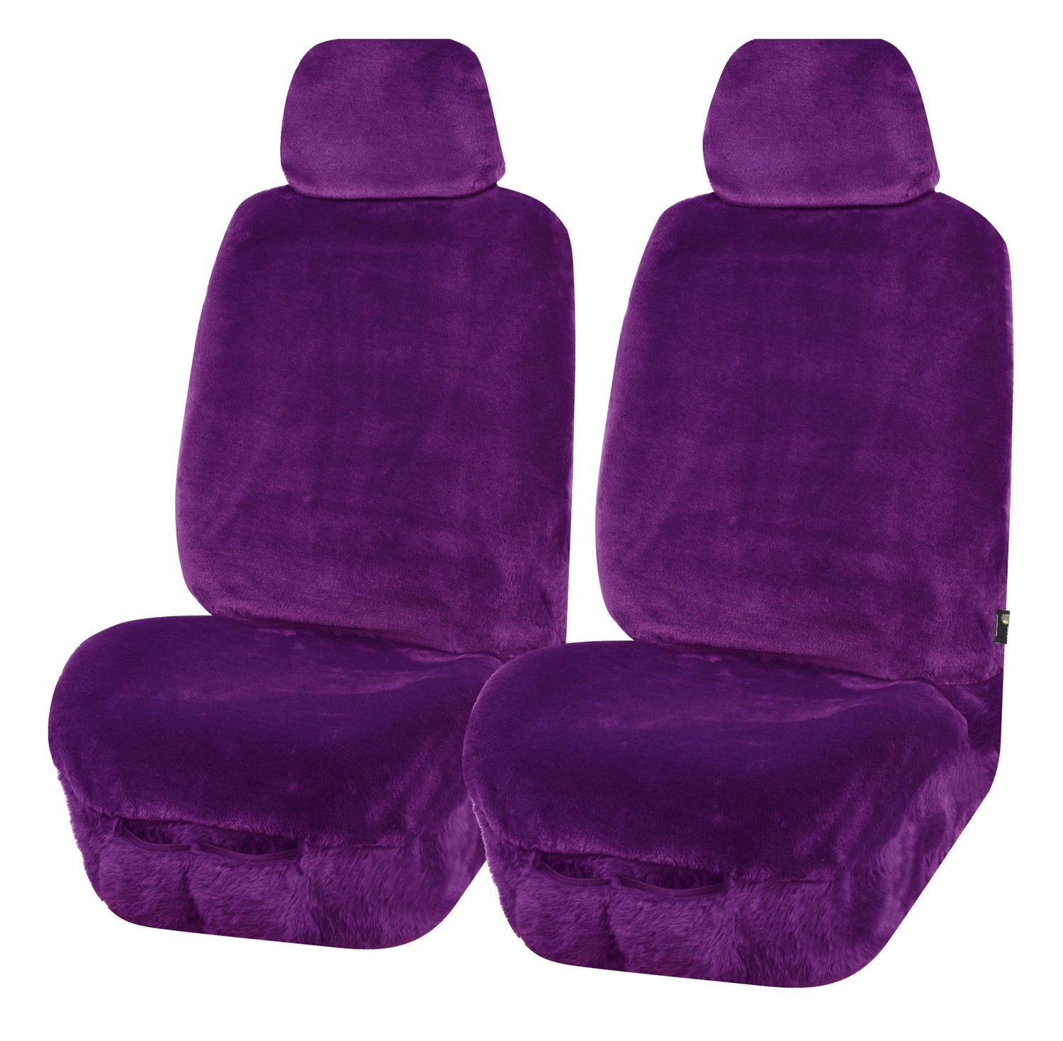 Finesse Faux Fur Front Seat Covers (Low-Back) - Purple