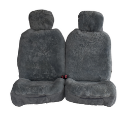 Downunder Plus Sheepskin Front Seat Covers (16-18mm Pile) - Gray