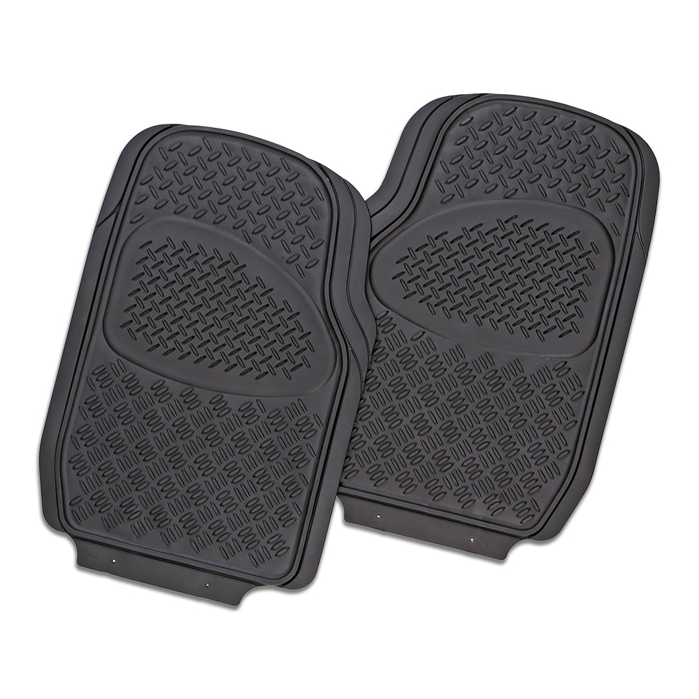 Velocity 2-Piece Car Floor Mats - Black [Rubber]