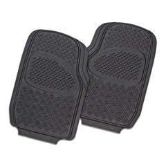 Velocity 2-Piece Car Floor Mats - Black [Rubber]
