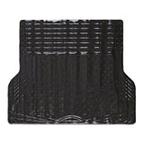 Aluminum Look 1-Piece Trunk Mat - Black [Rubber, Aluminum Look]