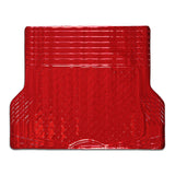 Aluminum Look 1-Piece Trunk Mat - Red [Rubber, Aluminum Look]