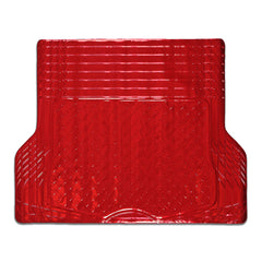 Aluminum Look 1-Piece Trunk Mat - Red [Rubber, Aluminum Look]