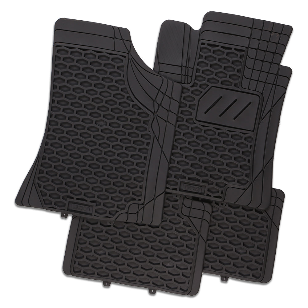 Colorado 4-Piece Car Floor Mats - Black [Rubber]