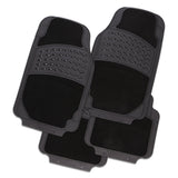 Shadow 4-Piece Car Floor Mats - Black [Rubber]