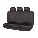 El Toro Faux Leather Rear Bench Seat Covers - Black/Black