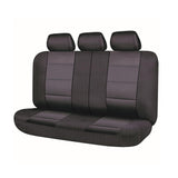 El Toro Faux Leather Rear Bench Seat Covers - Black/Gray
