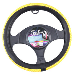 Fashion Faux Leather Steering Wheel Cover - Orange