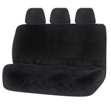 Finesse Faux Fur Rear Bench Seat Covers (3 Headrests) - Charcoal