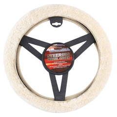 Sheepskin Luxury Steering Wheel Cover - Ivory