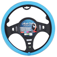 Mastercraft Faux Leather Steering Wheel Cover - Blue