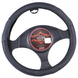 Miami Leather Steering Wheel Cover - Black