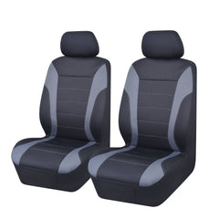 Ultra Light Neoprene Front Seat Covers (Low-Back) - Black/Gray