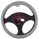 Oklahoma Leather Steering Wheel Cover - Gray