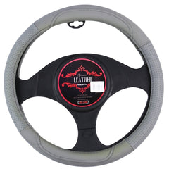 Oklahoma Leather Steering Wheel Cover - Gray