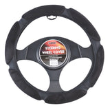 Arizona Suede Grip Steering Wheel Cover - Black