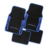Carbon Blue Carpet 4-Piece Car Floor Mats - Blue [Carpet]