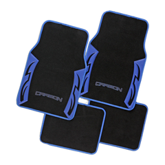 Carbon Blue Carpet 4-Piece Car Floor Mats - Blue [Carpet]
