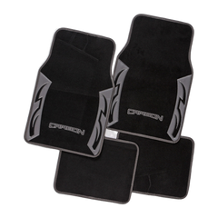 Carbon Grey Carpet 4-Piece Car Floor Mats - Gray [Carpet]