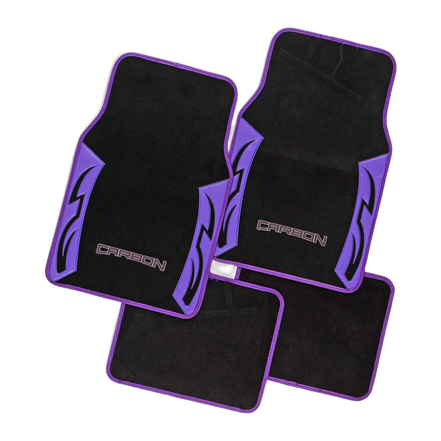 Carbon Purple Carpet 4-Piece Car Floor Mats - Purple [Carpet]