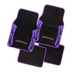 Carbon Purple Carpet 4-Piece Car Floor Mats - Purple [Carpet]
