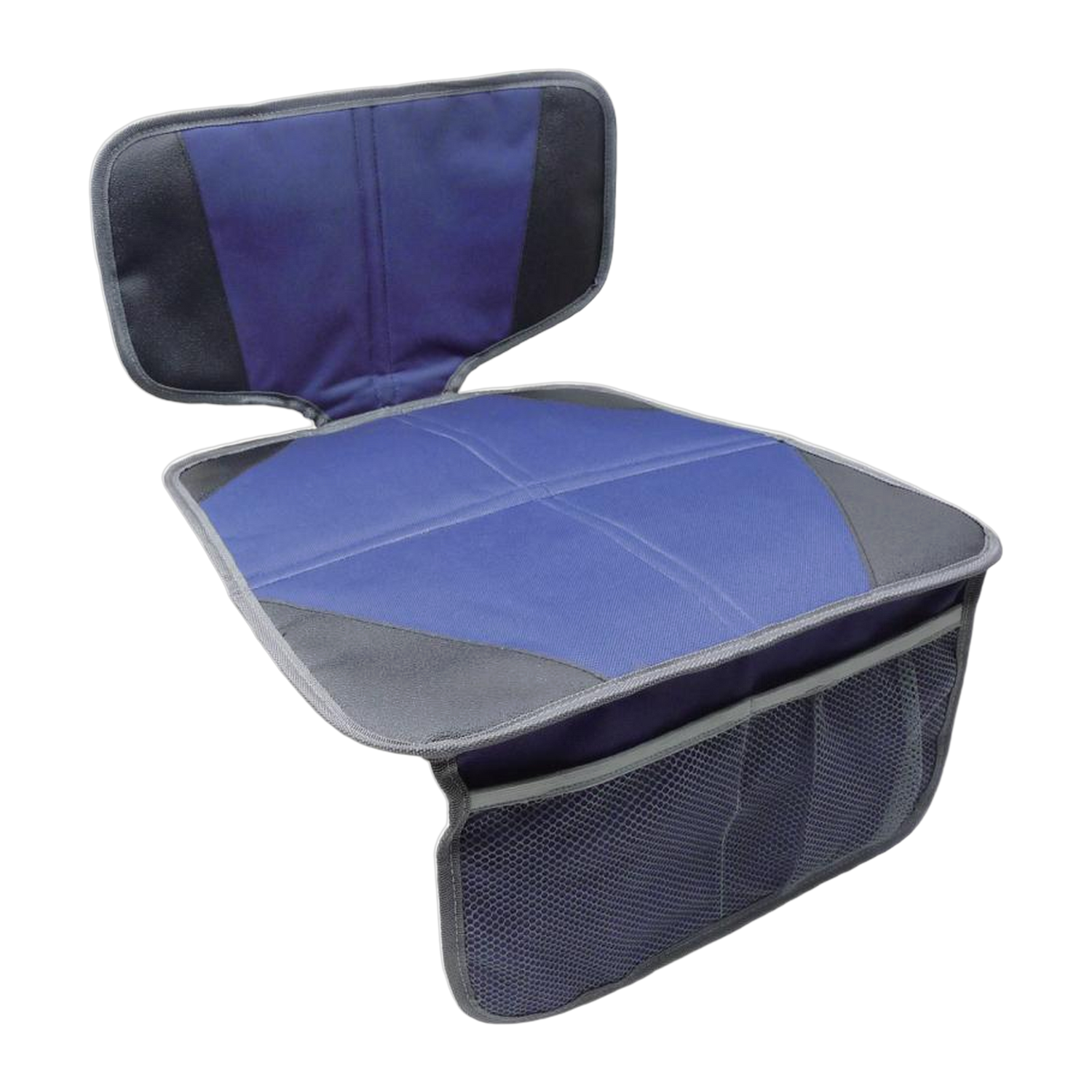 Child Car Seat Protector Mat - Blue & Gray