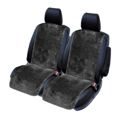 Classic Sheepskin Front Seat Covers (20mm Pile) - Charcoal