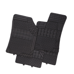 Amos 4-Piece Car Floor Mats - Black [Rubber]