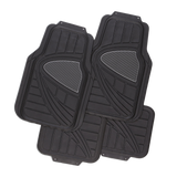 Galaxy 4-Piece Car Floor Mats - Black [Rubber]