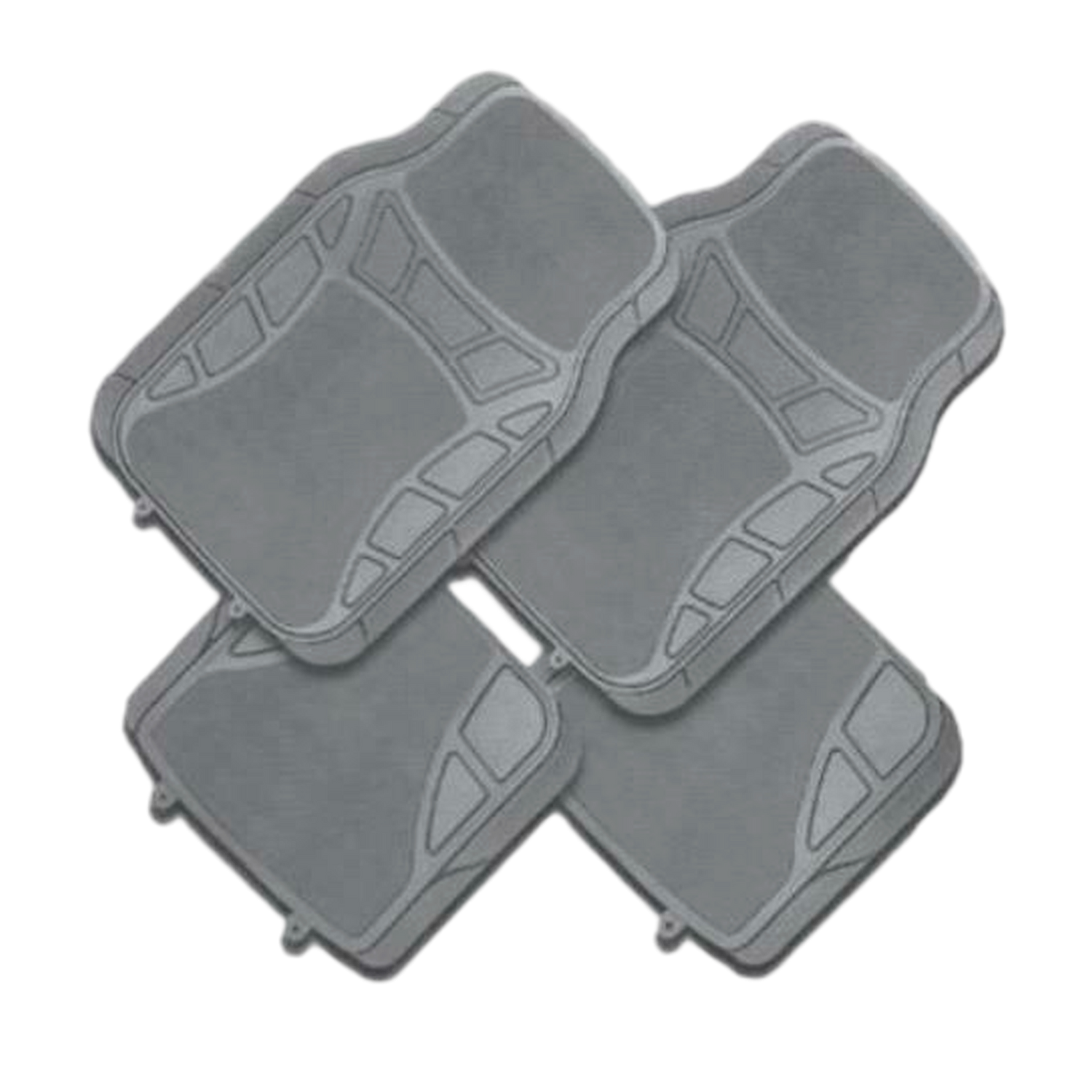 Matrix 4-Piece Car Floor Mats - Gray [Rubber]