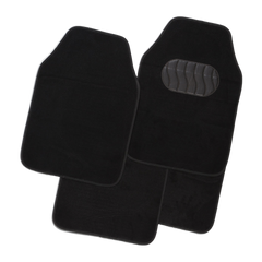 Mercury 4-Piece Car Floor Mats - Black [Carpet]
