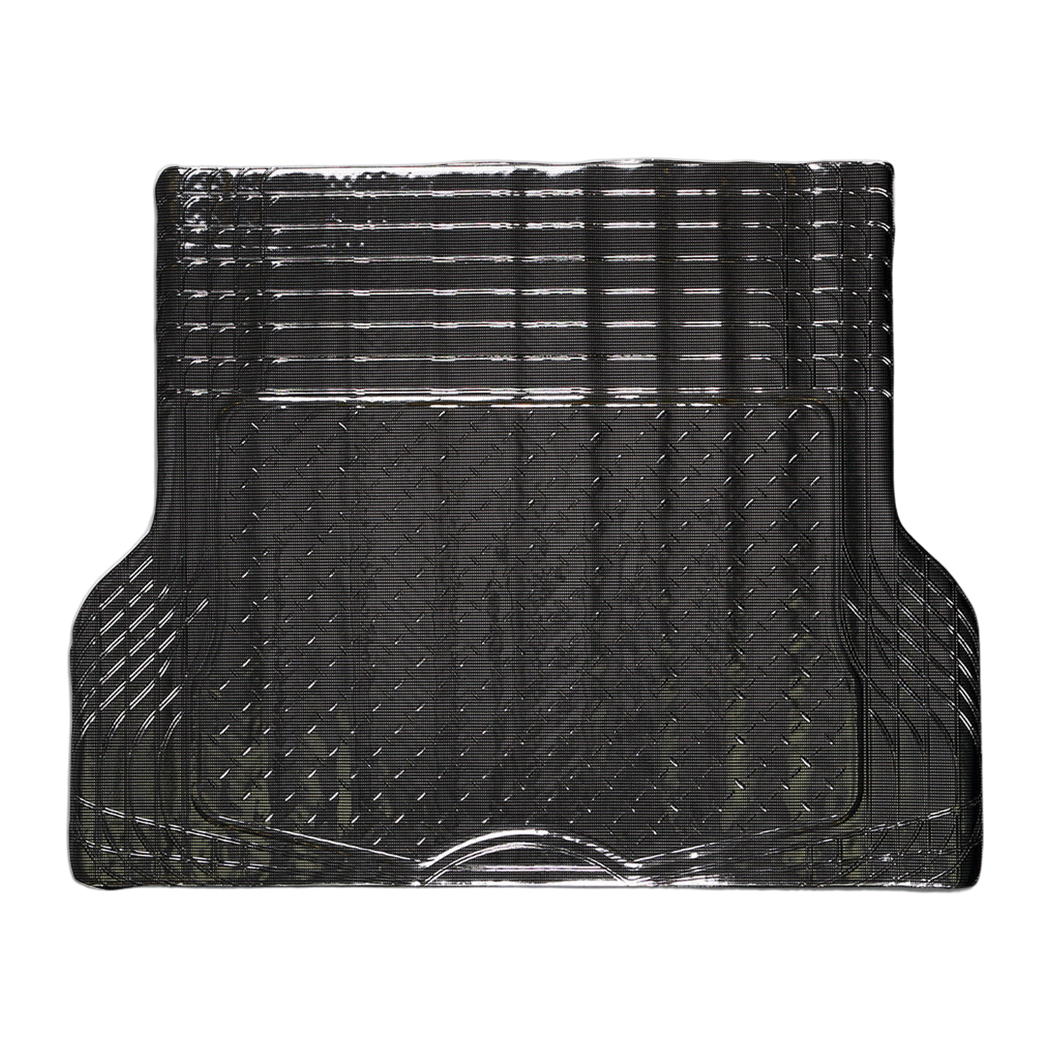Aluminum Look 1-Piece Trunk Mat - Carbon [Rubber, Aluminum Look]
