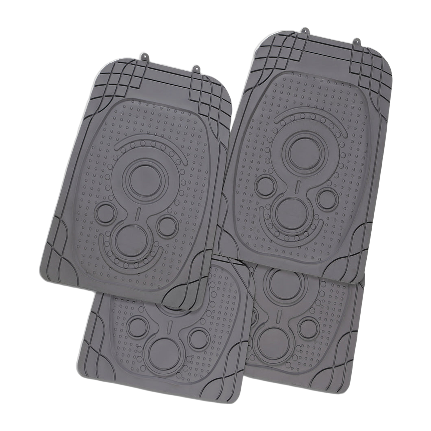 Spectrum 4-Piece Car Floor Mats - Gray [Rubber]
