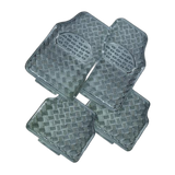 Venom 4-Piece Car Floor Mats - Carbon [Rubber, Aluminum Look]