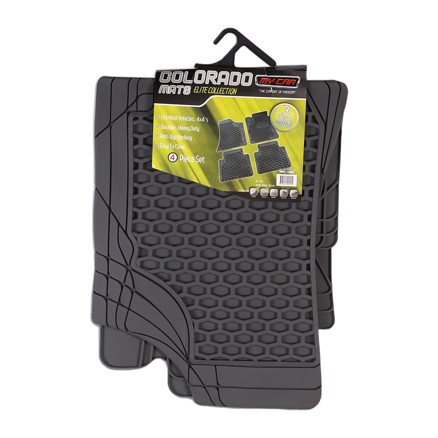 Colorado 4-Piece Car Floor Mats [Rubber]