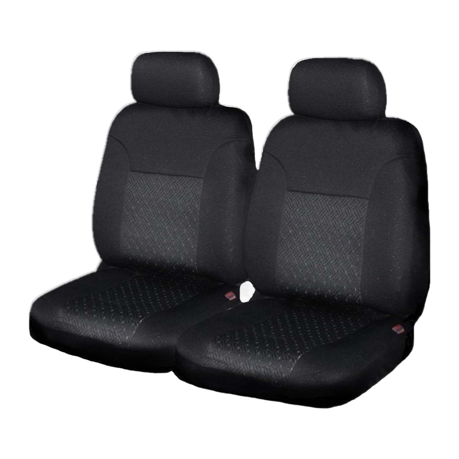 Cosmic Fabric Front Seat Covers (Low-Back) - Black