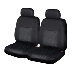 Cosmic Fabric Front Seat Covers (Low-Back) - Black