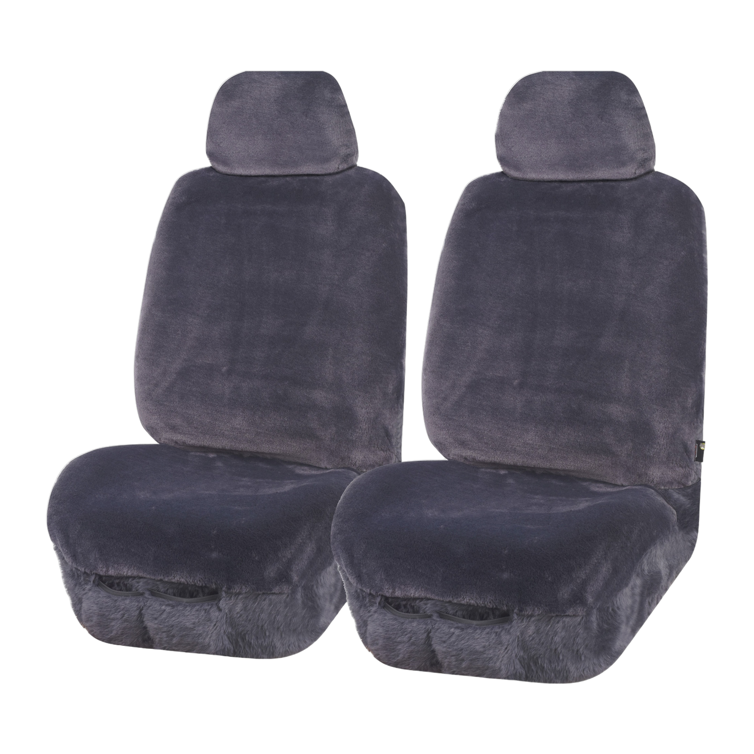 Finesse Faux Fur Front Seat Covers - Gray
