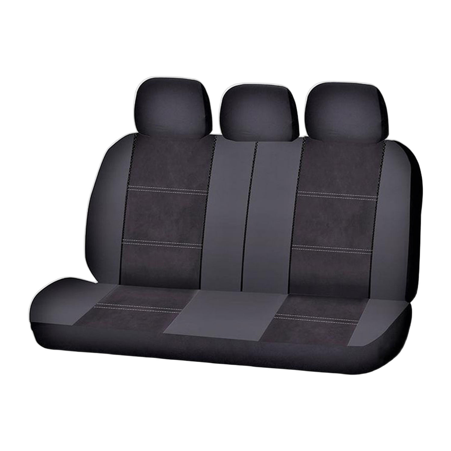 Fury Suede Rear Bench Seat Covers - Black