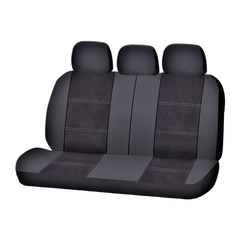 Fury Suede Rear Bench Seat Covers - Black