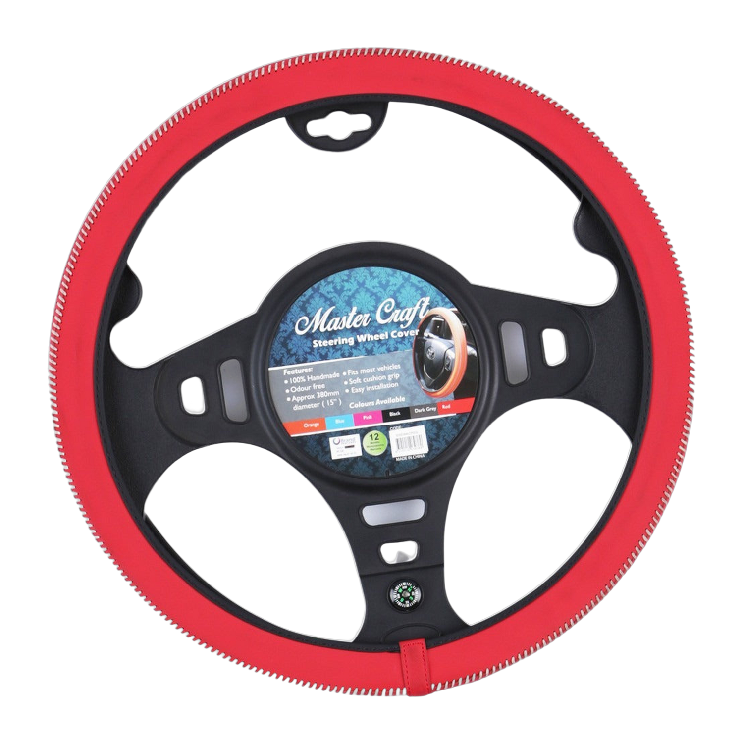 Mastercraft Faux Leather Steering Wheel Cover